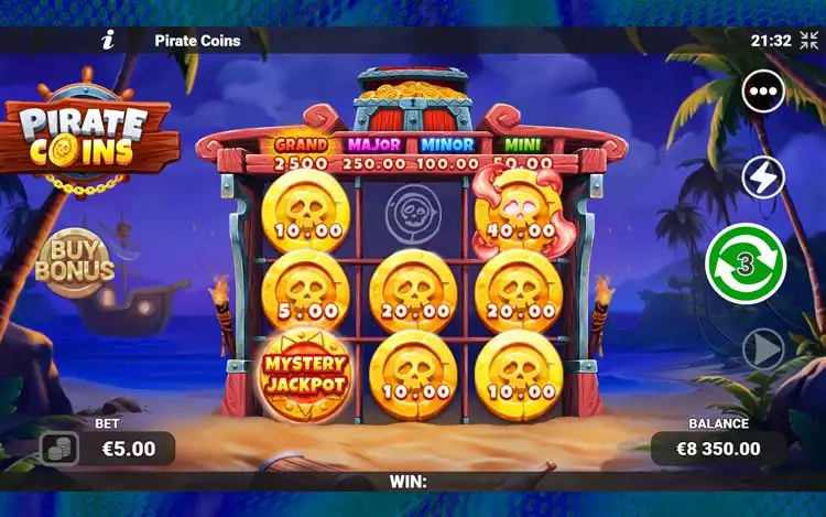 Pirate Coins Bonus Features - Mystery Jackpot Coins