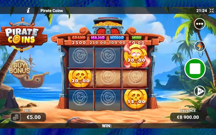 Pirate Coins Bonus Features - Sticky Coins