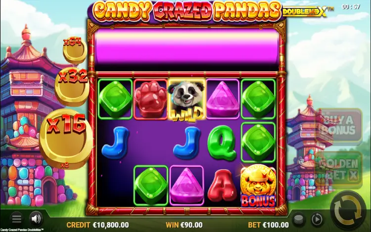 Candy Crazed Pandas DoubleMax - Pop and Drop Cascade & DoubleMax Multiplier