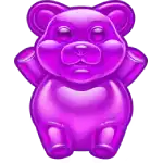 Sugar Rush 1000 Purple Gummy Bear symbol