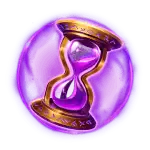 Hope Unleashed Fortune Rises - Purple Hourglass Symbol