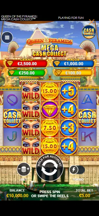 Queen of the Pyramids Mega Cash Collect - Mobile Base Game