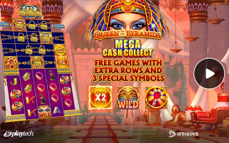 Queen of the Pyramids Mega Cash Collect Feature