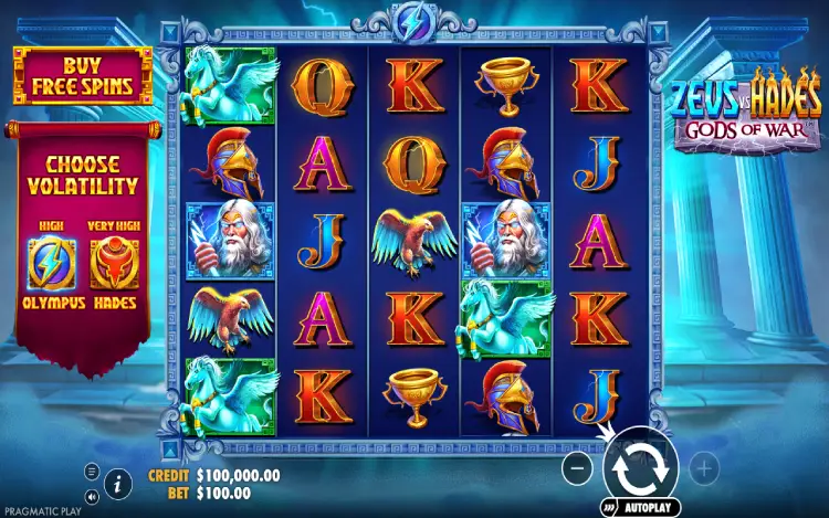 Zeus vs Hades Gods of War - RTP and Wagering