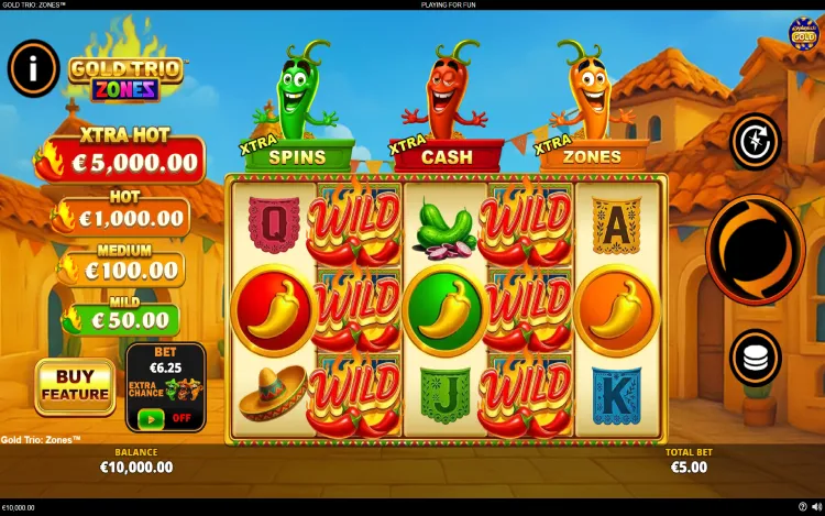 Gold Trio: Zones - RTP and Wagering