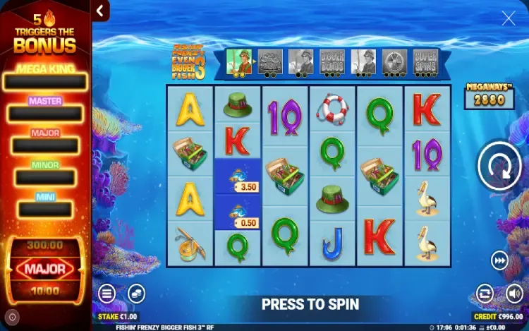 Fishin’ Frenzy Even Bigger Fish 3 Megaways Rapid Fire - RTP and Wagering