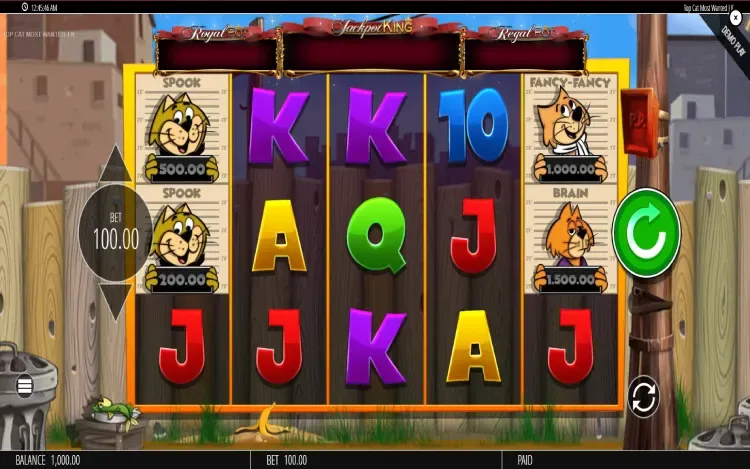 Top Cat Most Wanted Jackpot King - RTP and Wagering