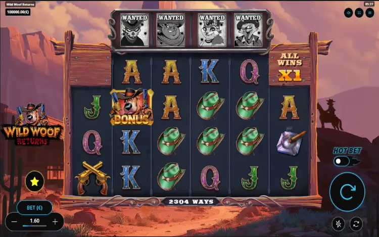 Wild Woof Returns - Mystery Symbols Feature