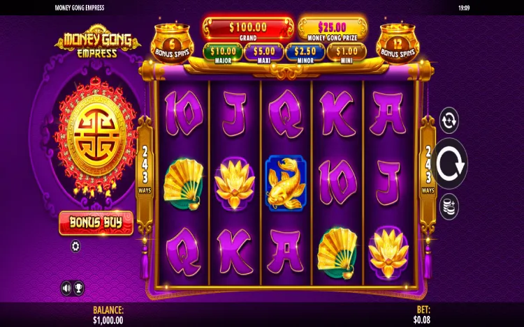 Money Gong Empress - RTP and Wagering