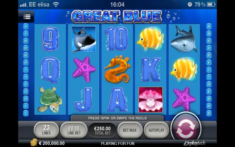 Great Blue - RTP and Wagering