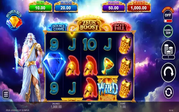 Zeus: Legends of Olympus - RTP and Wagering