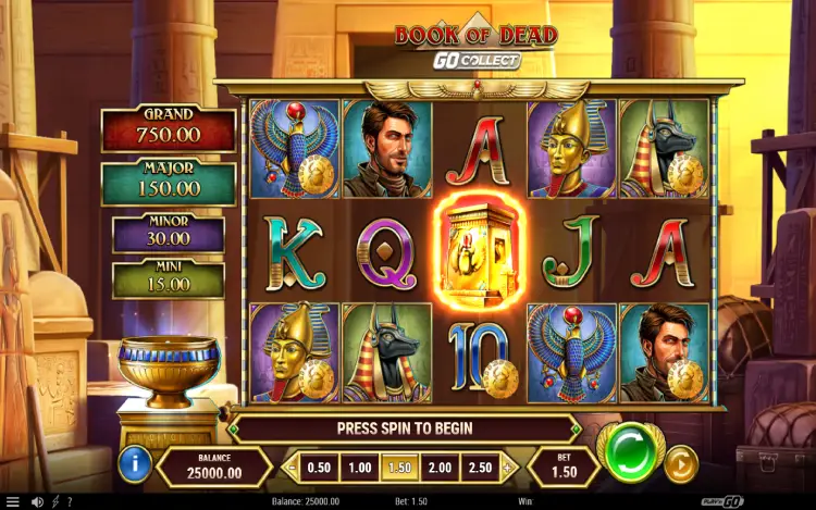 Book of Dead GO Collect - RTP and Wagering