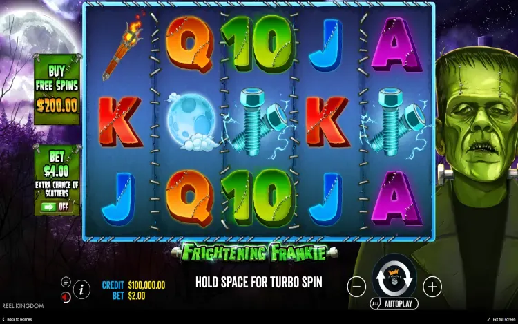 Frightening Frankie - RTP and Wagering