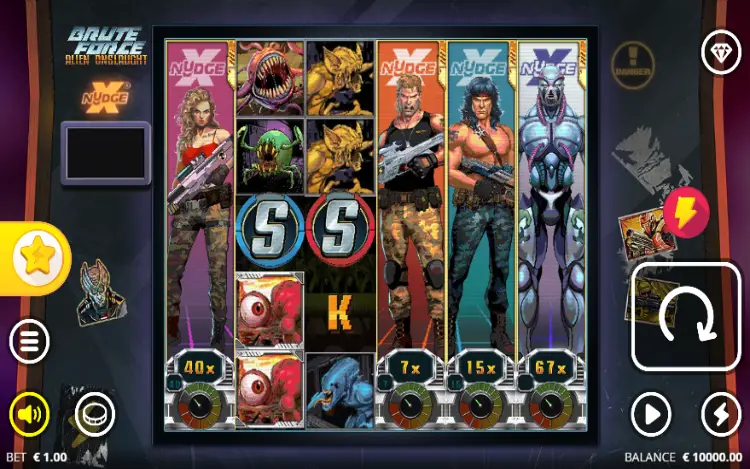 Brute Force, Alien Onslaught RTP and Wagering