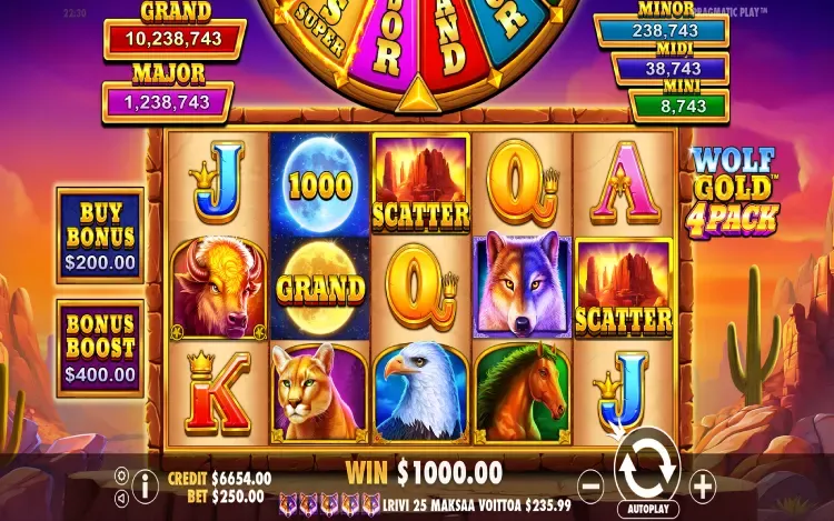 Wolf Gold 4 Pack RTP and Wagering