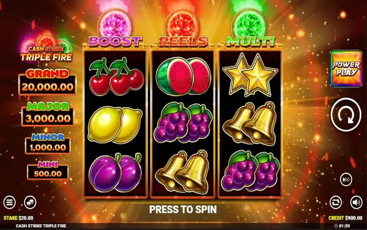 Cash Strike Triple Fire RTP and Wagering