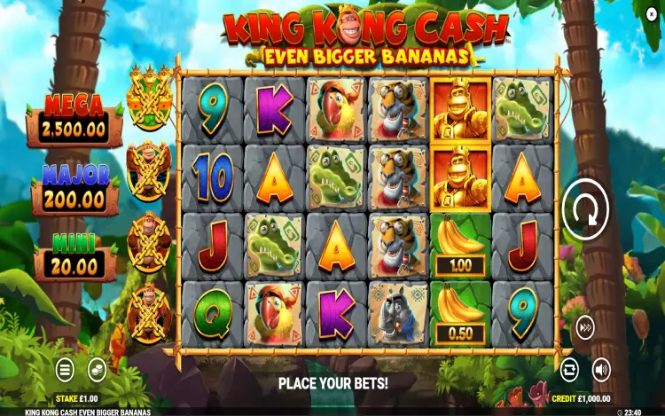 King Kong Cash Even Bigger Bananas - RTP and Wagering