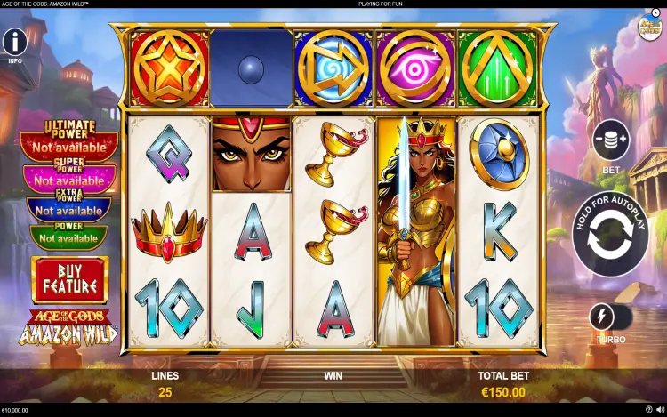 Age of the Gods: Amazon Wilds - RTP and Wagering