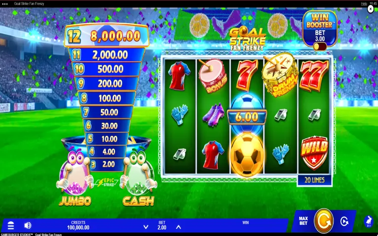 Goal Strike Fan Frenzy - RTP and Wagering