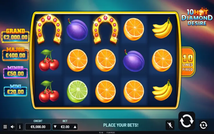 10 Hot Diamond Desire - RTP and Wagering