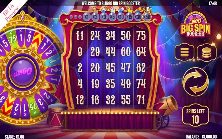 Slingo Big Spin Booster RTP and Wagering