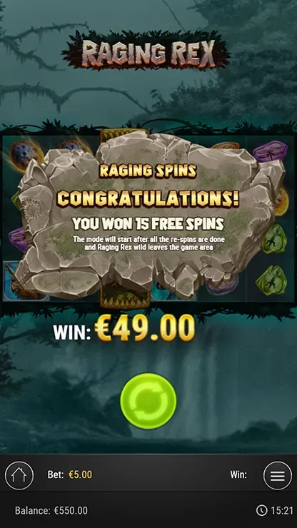 Raging Rex - Mobile Bonus Game
