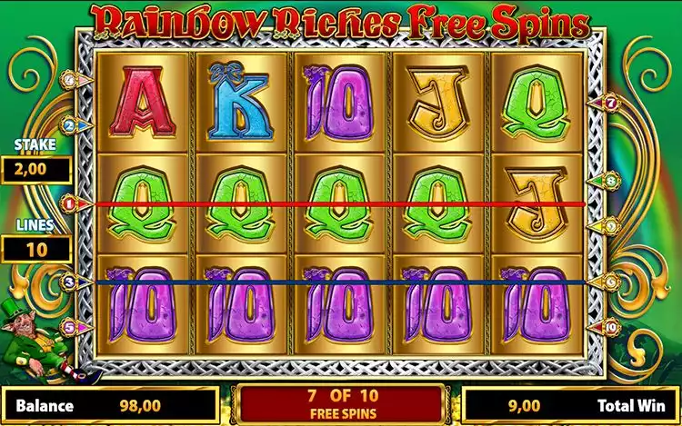 Rainbow Riches Free Spins Feature