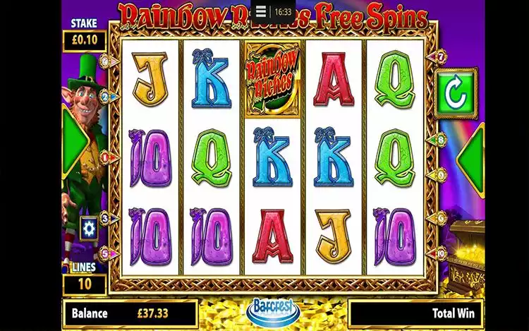 Rainbow Riches Free Spins Mobile Base Game