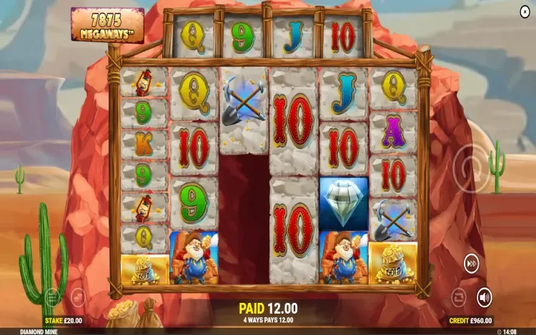 Diamond Mine Megaways - Reaction Feature