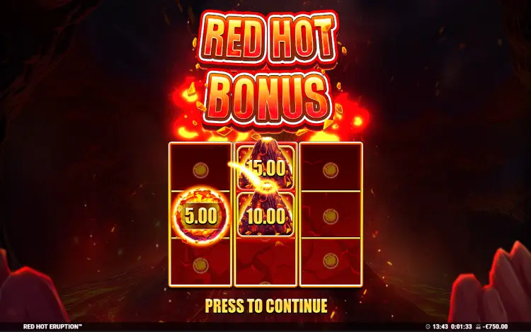 Red Hot Eruption - Bonus Feature