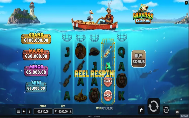 Bad Bass Cash Haul - Reel Respin Feature