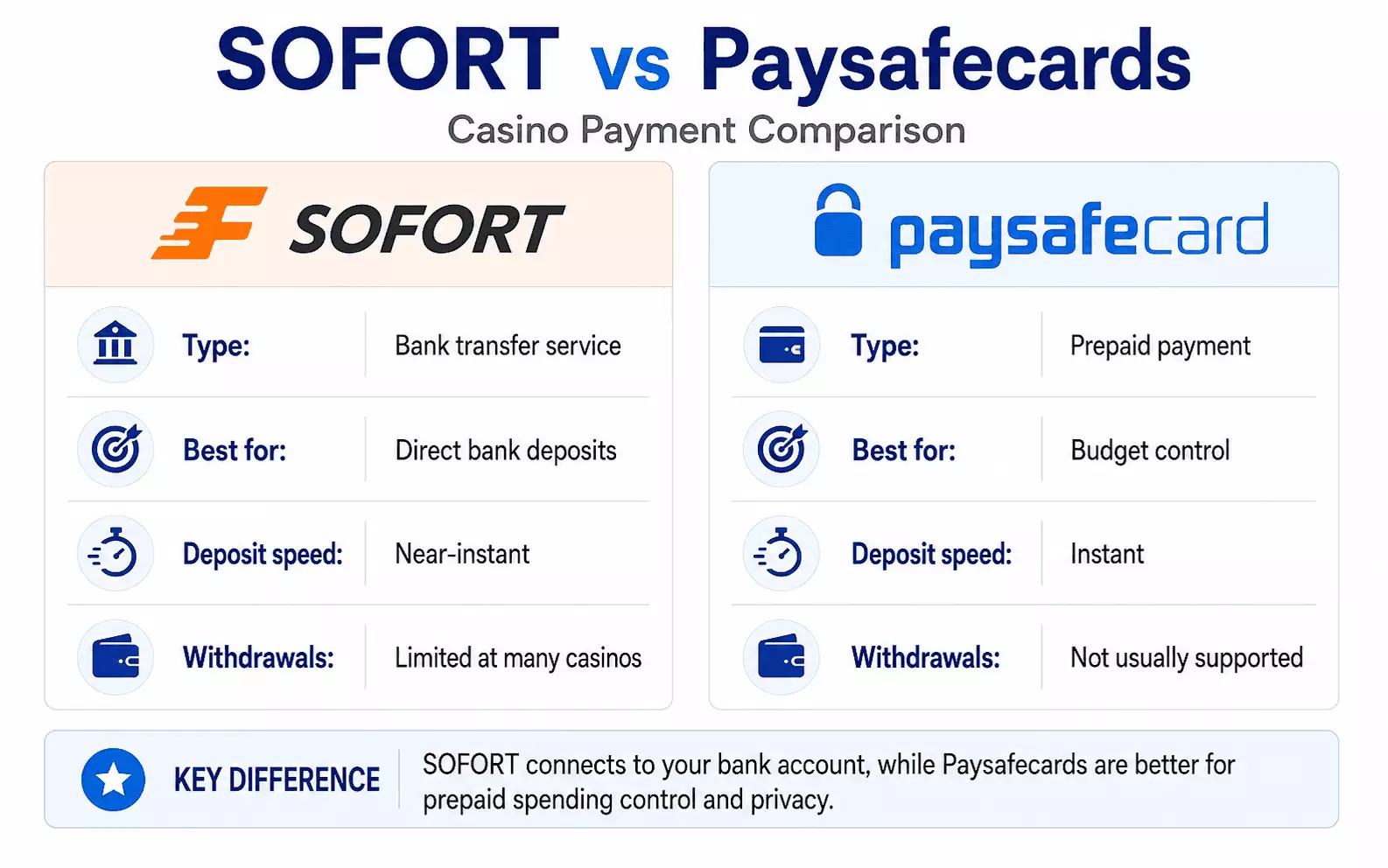 SOFORT vs Paysafecards