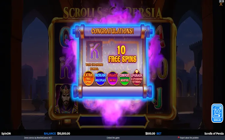 Scrolls of Persia - Free Spins