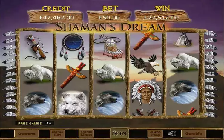 Shamans Dream Free Spins