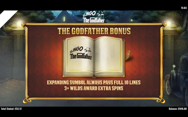 Slingo the Godfather - Mobile Bonus Game