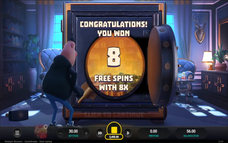 Midnight Marauder ClusterBreaker - Smash ‘N’ Grab Free Spins Feature