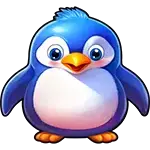 Snow Party - Blue Penguin Symbol
