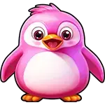 Snow Party - Pink Penguin Symbol