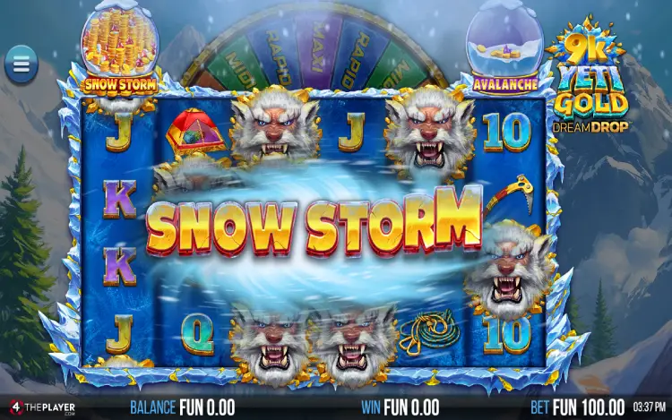 9K Yeti Gold - Snowstorm Feature