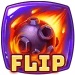 Space Stacks - Orange Fire Asteroid Symbol