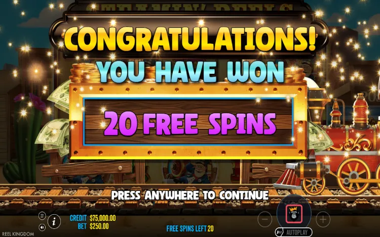 Steamin’ Reels - Free Spins