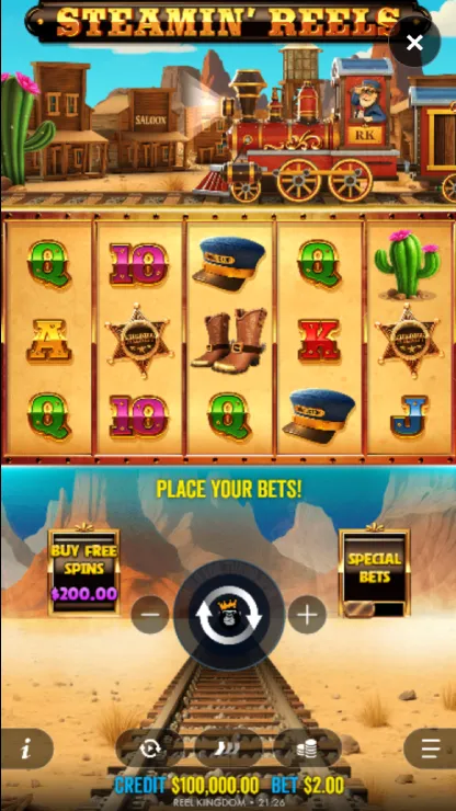 Steamin’ Reels - Mobile Base Game