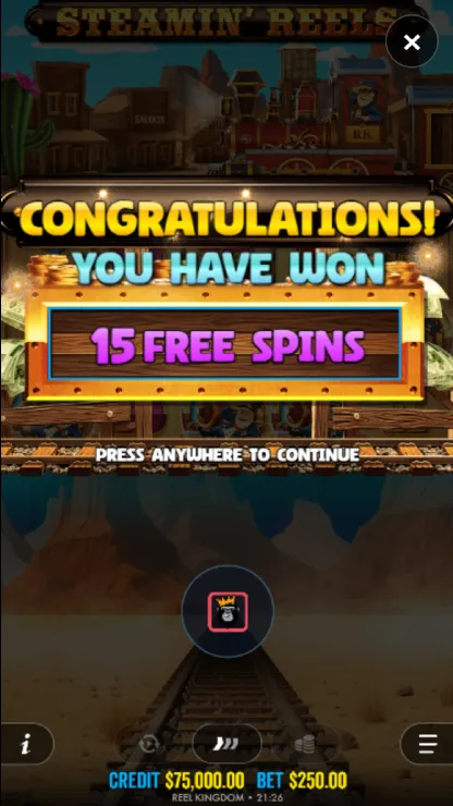 Steamin’ Reels - Mobile Bonus Game