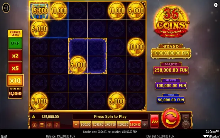 36 Coins - Sticky Infinity Feature