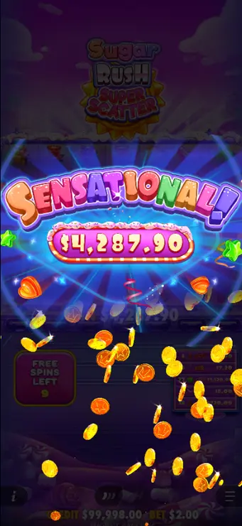 Sugar Rush Super Scatter - Mobile Win