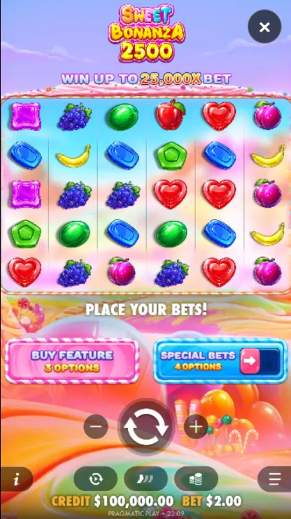 Sweet Bonanza 2500 - Mobile Base Game
