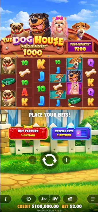 The Dog House Megaways 1000 - Mobile Base Game