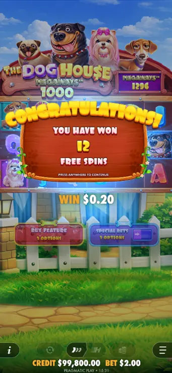 The Dog House Megaways 1000 - Mobile Bonus