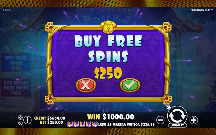 The Dog House - Royal Hunt Bonus Features - Bonus Buy (Non-UK)