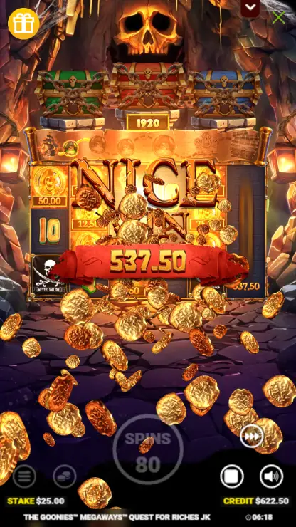 The Goonies 3 Megaways Quest for Riches Jackpot King Mobile Features - Simple Win